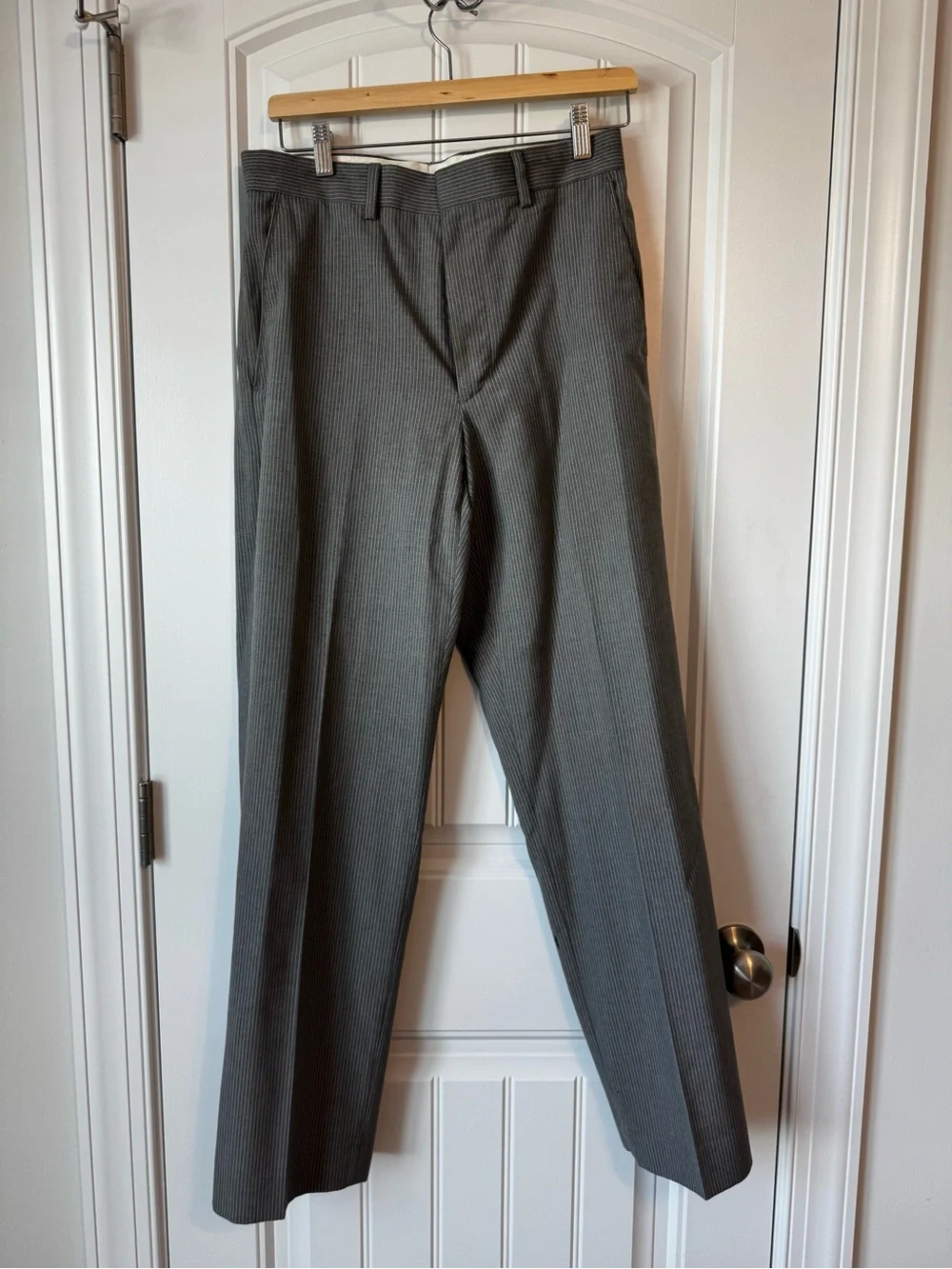 Merona Men's Gray Pinstripe Two-Piece Suit Jacket & Pants